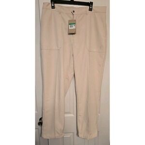 Womens XL Nike Air Jordan Pleated Straight Leg Woven Khaki Pants FN5446-203